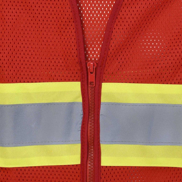 Hi-Vis Econ TpO/Cl1 Two Tone Safety Vest-Red-L